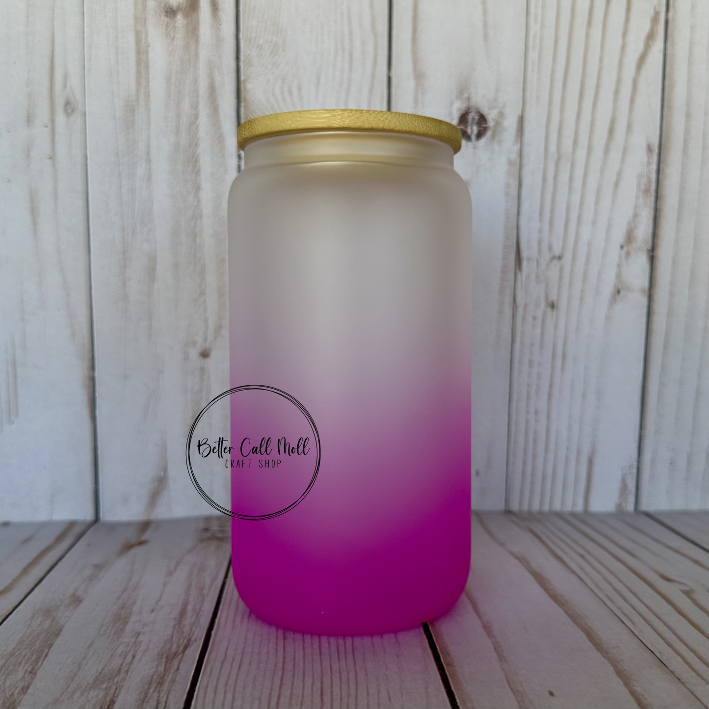 16oz Frosted Ombre Glass Sublimation Tumbler