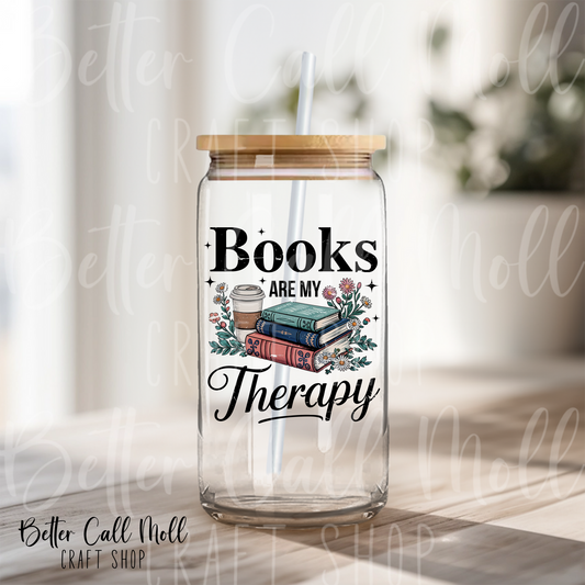 D145- Books are my Therapy UV DTF Decal