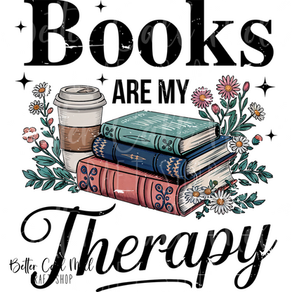 D145- Books are my Therapy UV DTF Decal