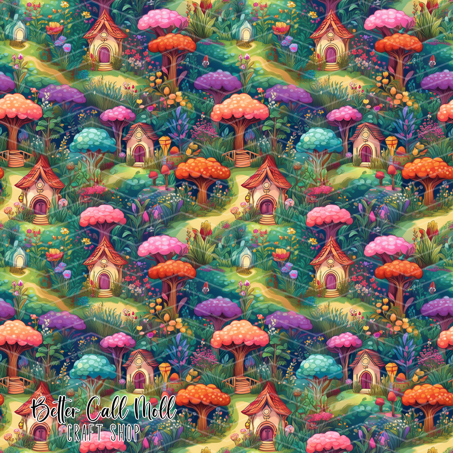 Fairy Garden 1 - Tiled Printed Vinyl