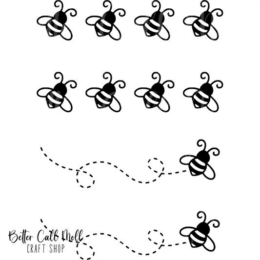 D113 - Honey Bee Element UV DTF Decal