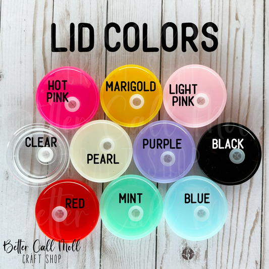 Colorful Acrylic Lid for 16oz Tumblers