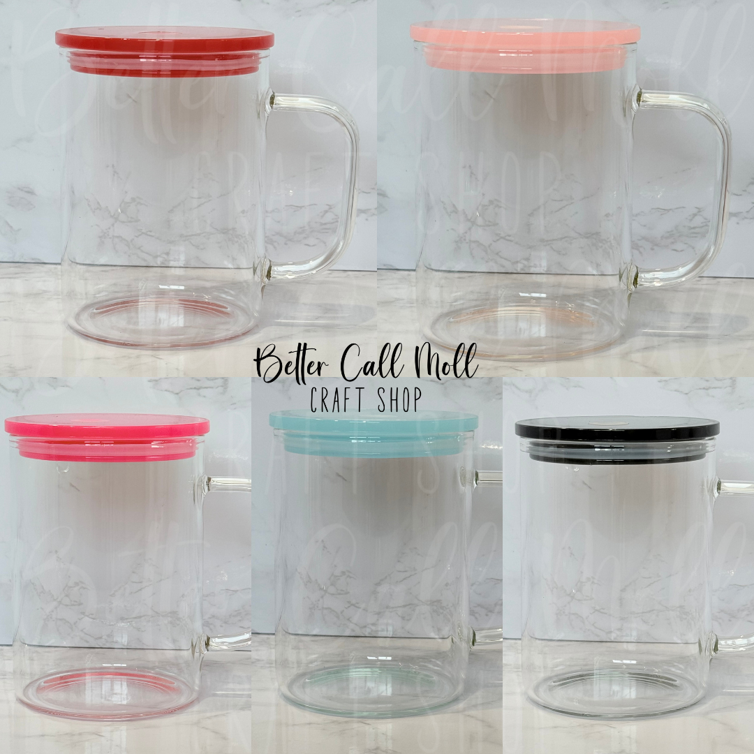 17oz CLEAR Glass Sublimation Mug