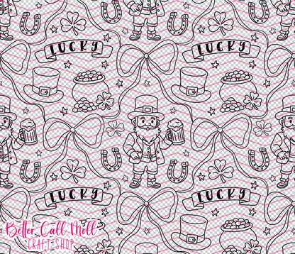 Irish Bows Digital Tumbler Template