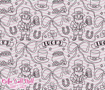 Irish Bows Digital Tumbler Template