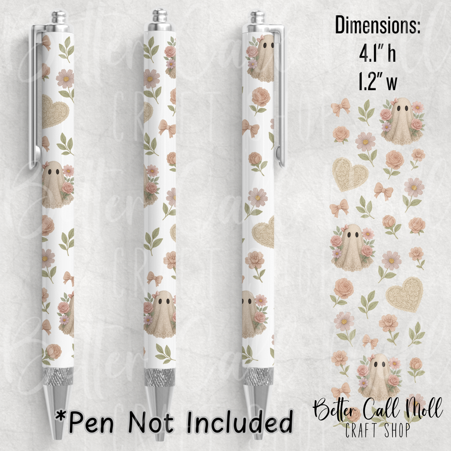 Lace Ghost 2 UV DTF Pen Wrap