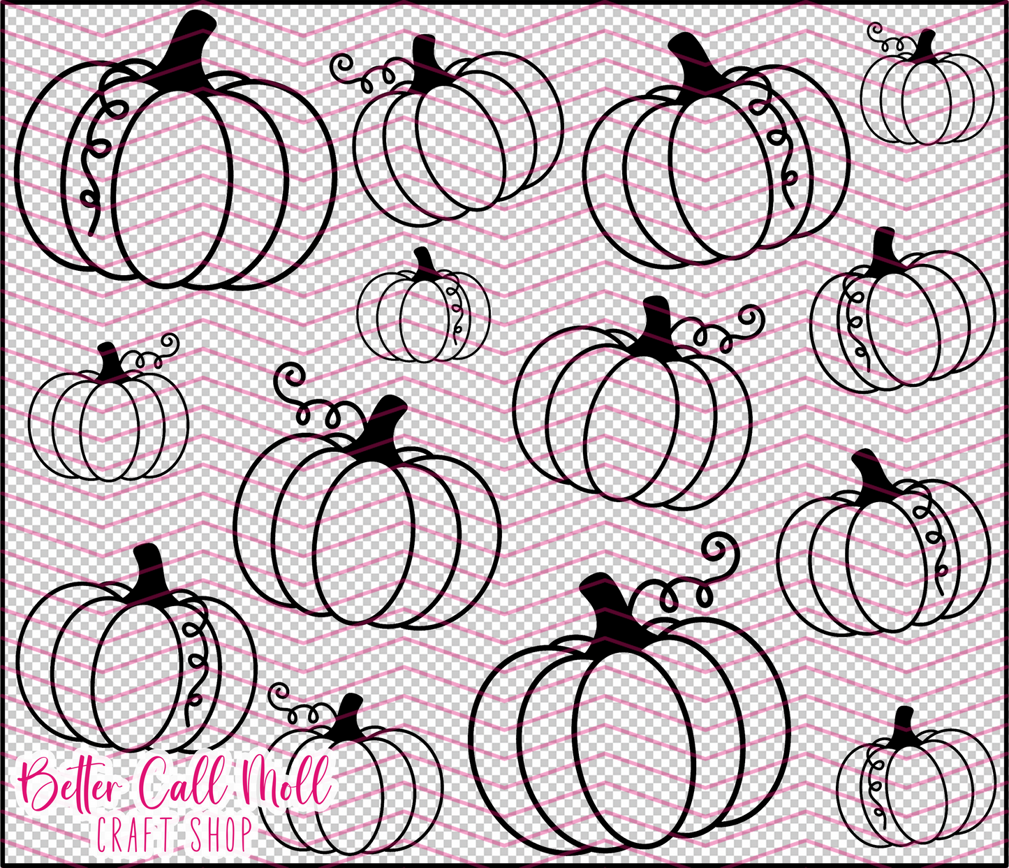Pumpkin Digital Tumbler Template
