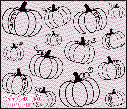 Pumpkin Digital Tumbler Template