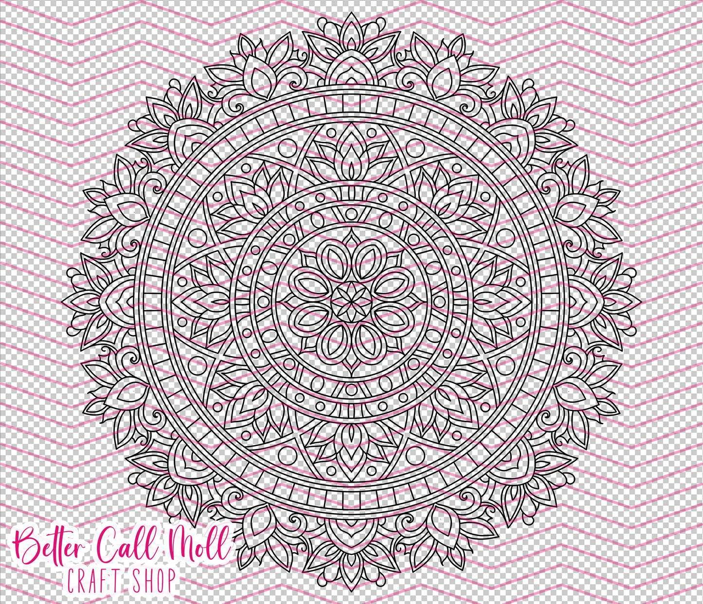 Mandala Digital Tumbler Template