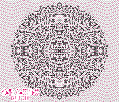 Mandala Digital Tumbler Template