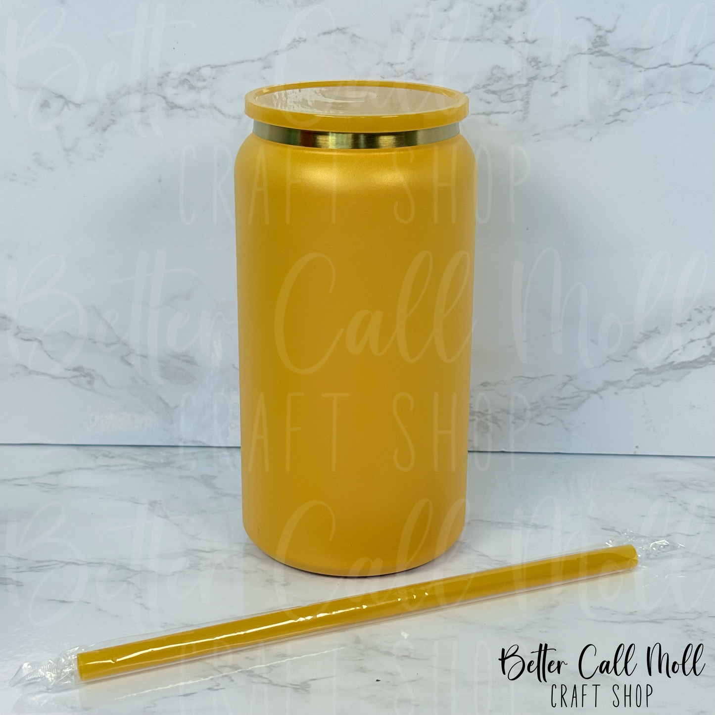 16oz Gold Plated Powder Coated STAINLESS STEEL Tumbler
