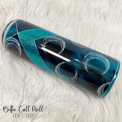 20oz Moons and Glitter Insulated Stainless Steel Coated Tumbler