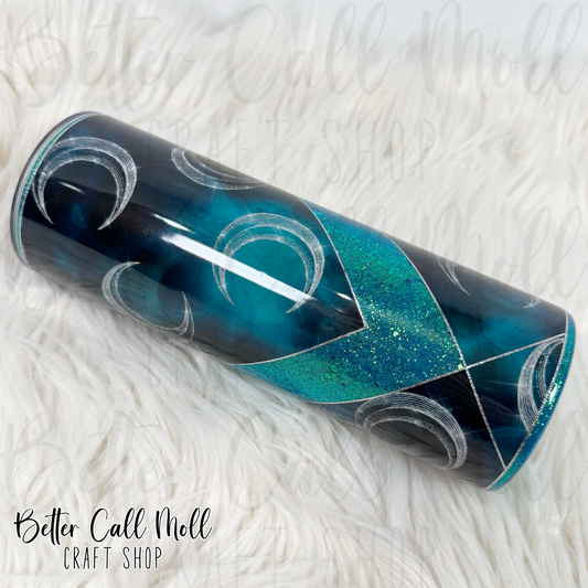 20oz Moons and Glitter Insulated Stainless Steel Coated Tumbler
