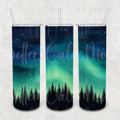 Northern Lights Digital Tumbler Wrap