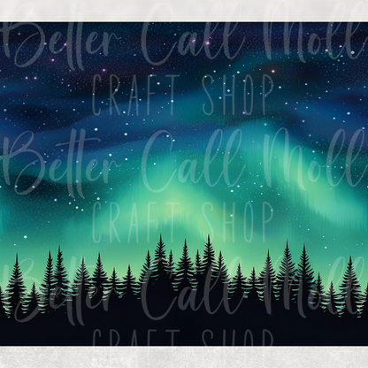 Northern Lights Digital Tumbler Wrap