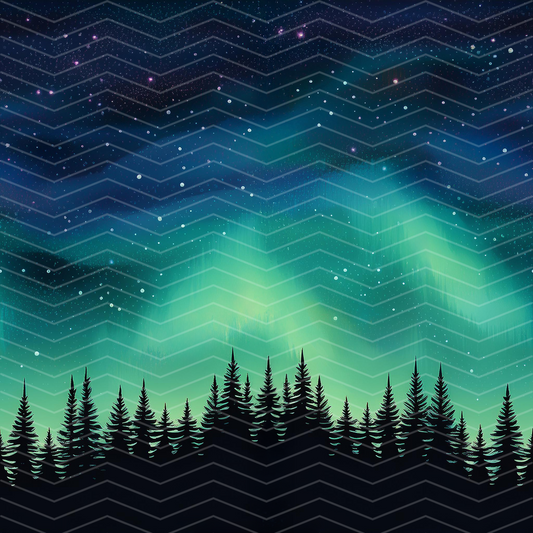 Northern Lights 2 Digital Seamless Pattern