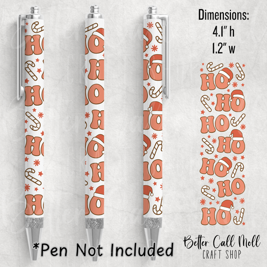 Ho Ho Ho UV DTF Pen Wrap