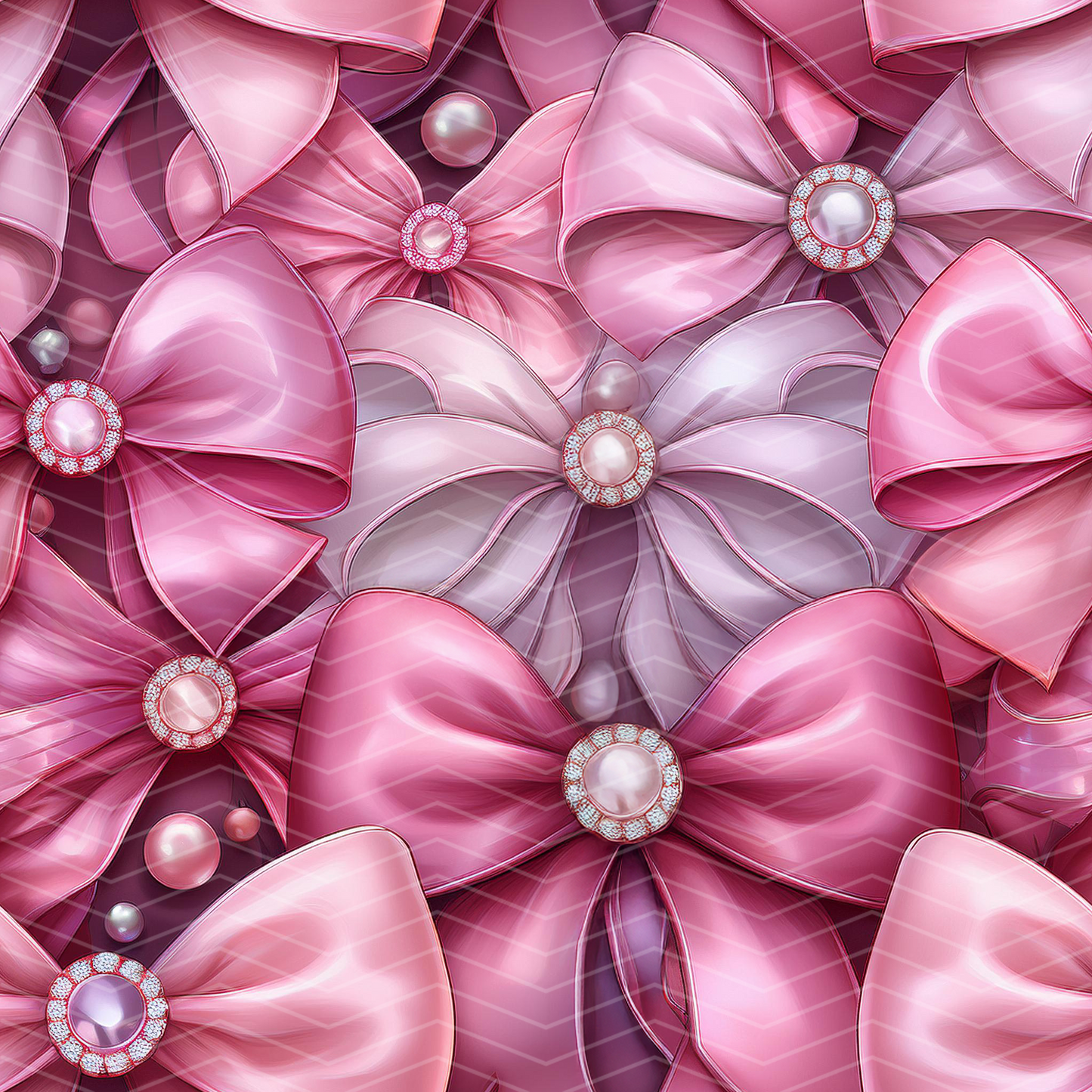 Pink Bows Digital Seamless Pattern