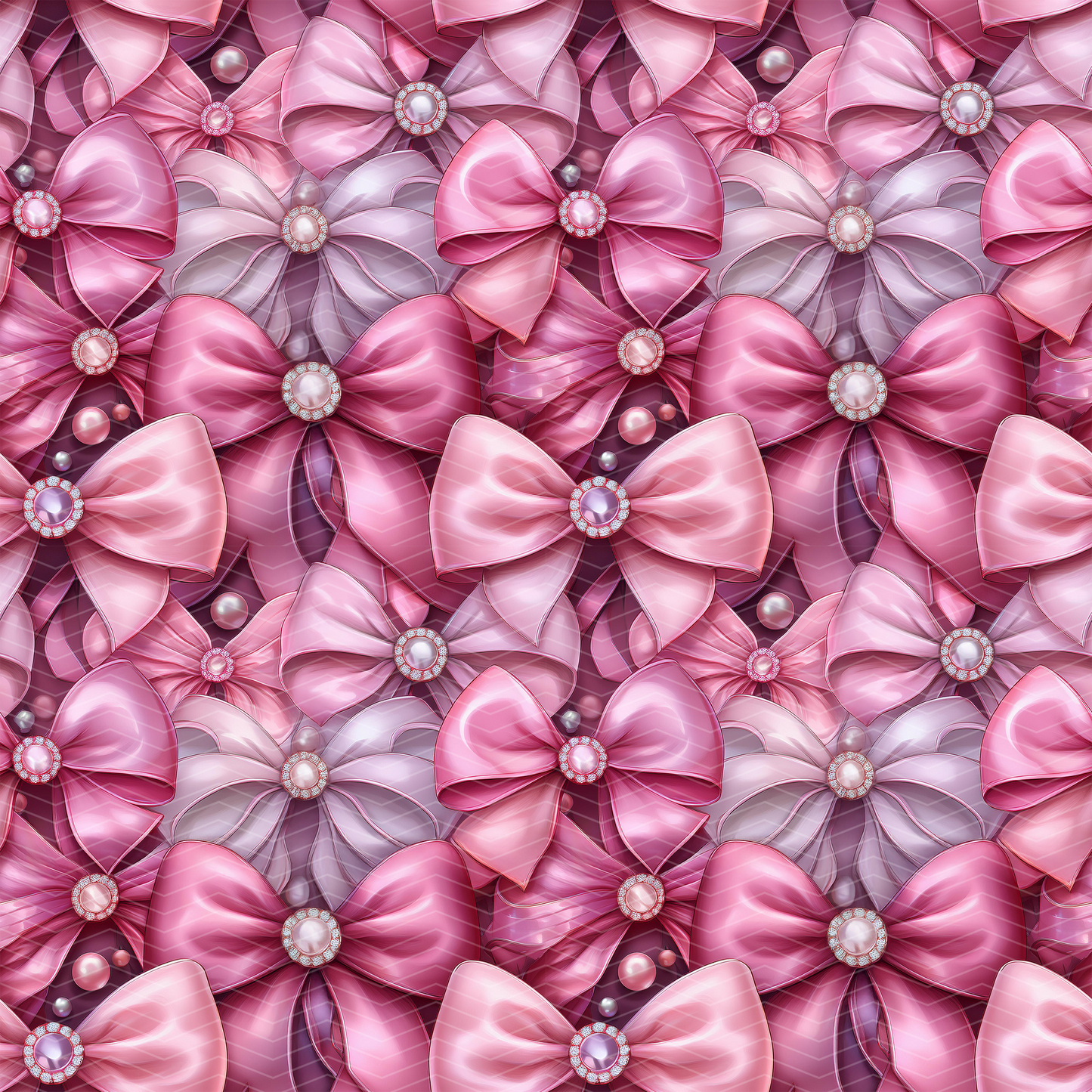 Pink Bows Digital Seamless Pattern