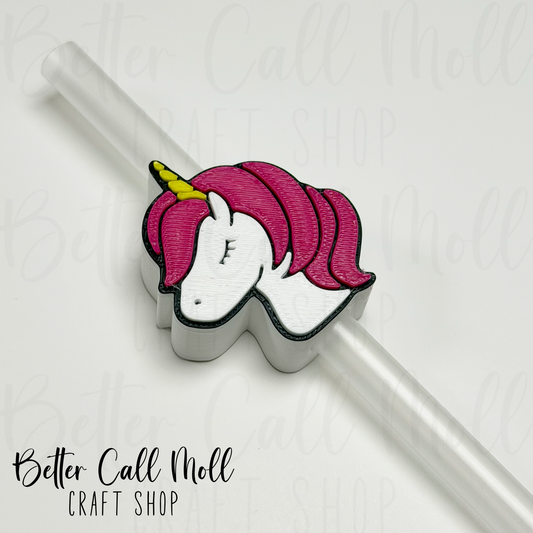 Unicorn 3D Straw Topper
