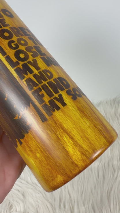 30oz Woodgrain Matte Insulated Stainless Steel Coated Tumbler