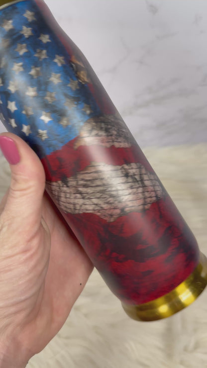 17oz Matte "We the People" Bullet Insulated Stainless Steel Coated Tumbler