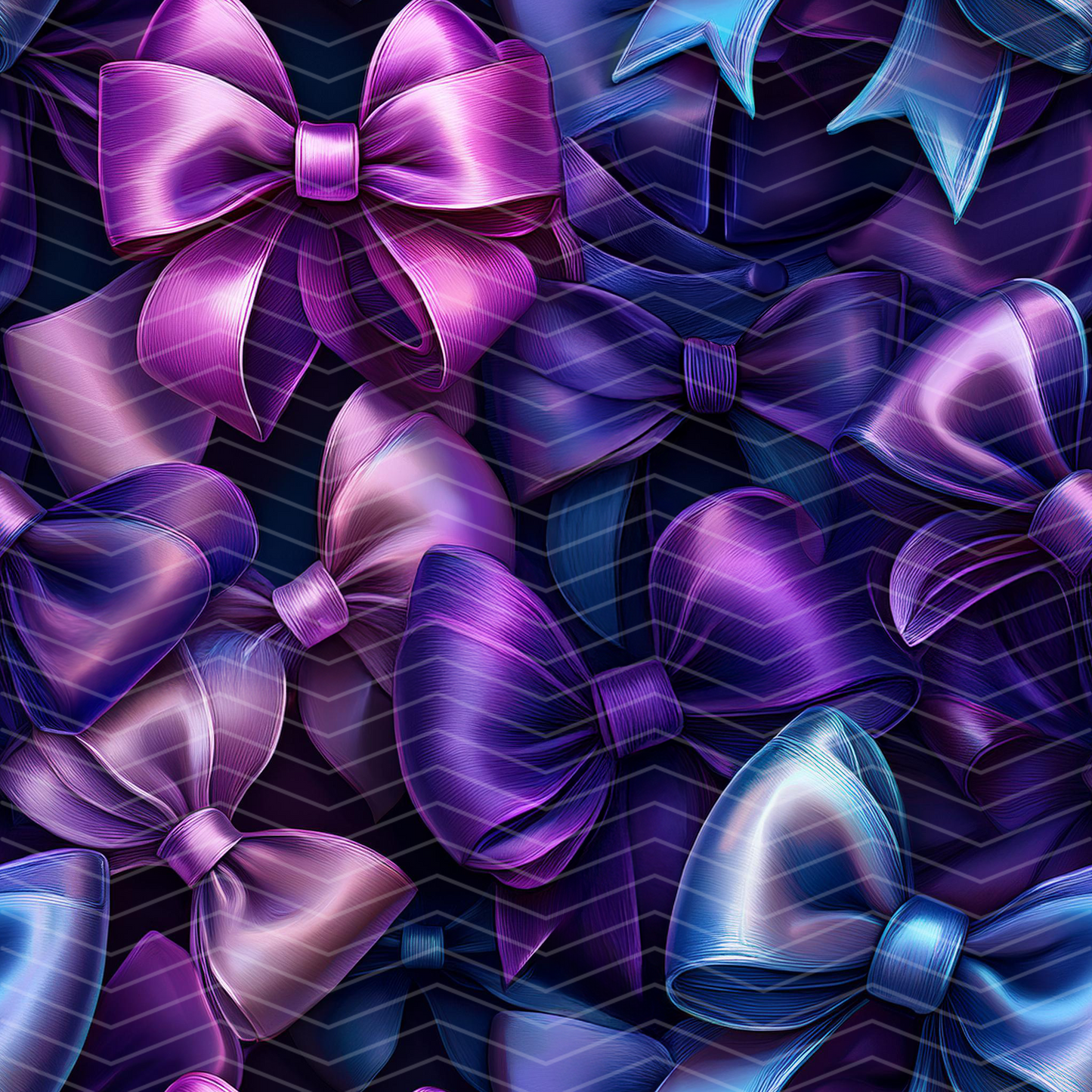 Purple and Blue Bows 1 Digital Seamless Pattern