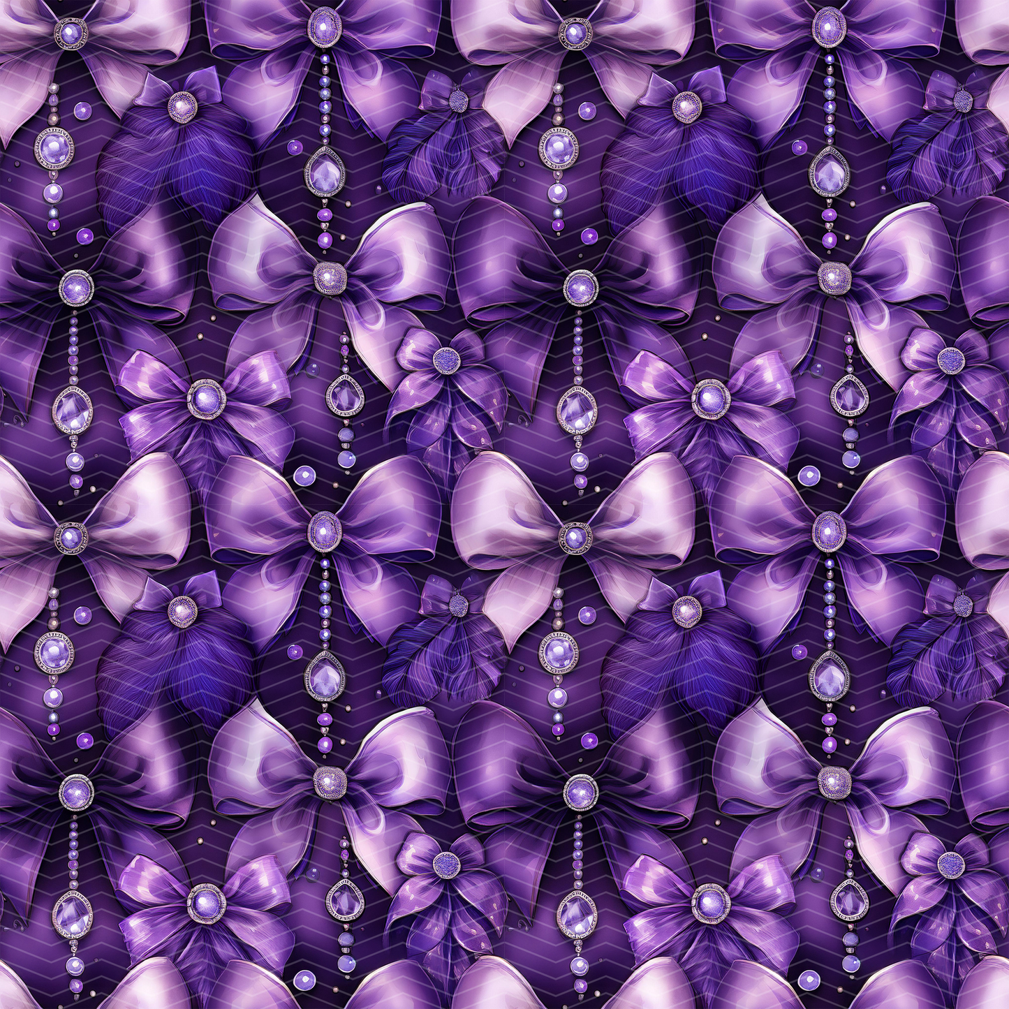 Purple Rhinestone Bows Digital Seamless Pattern