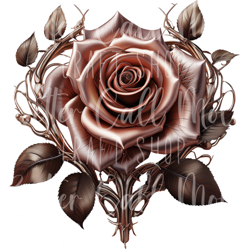 Light Pink Rose UV DTF Decal – Better Call Moll Craft Shop