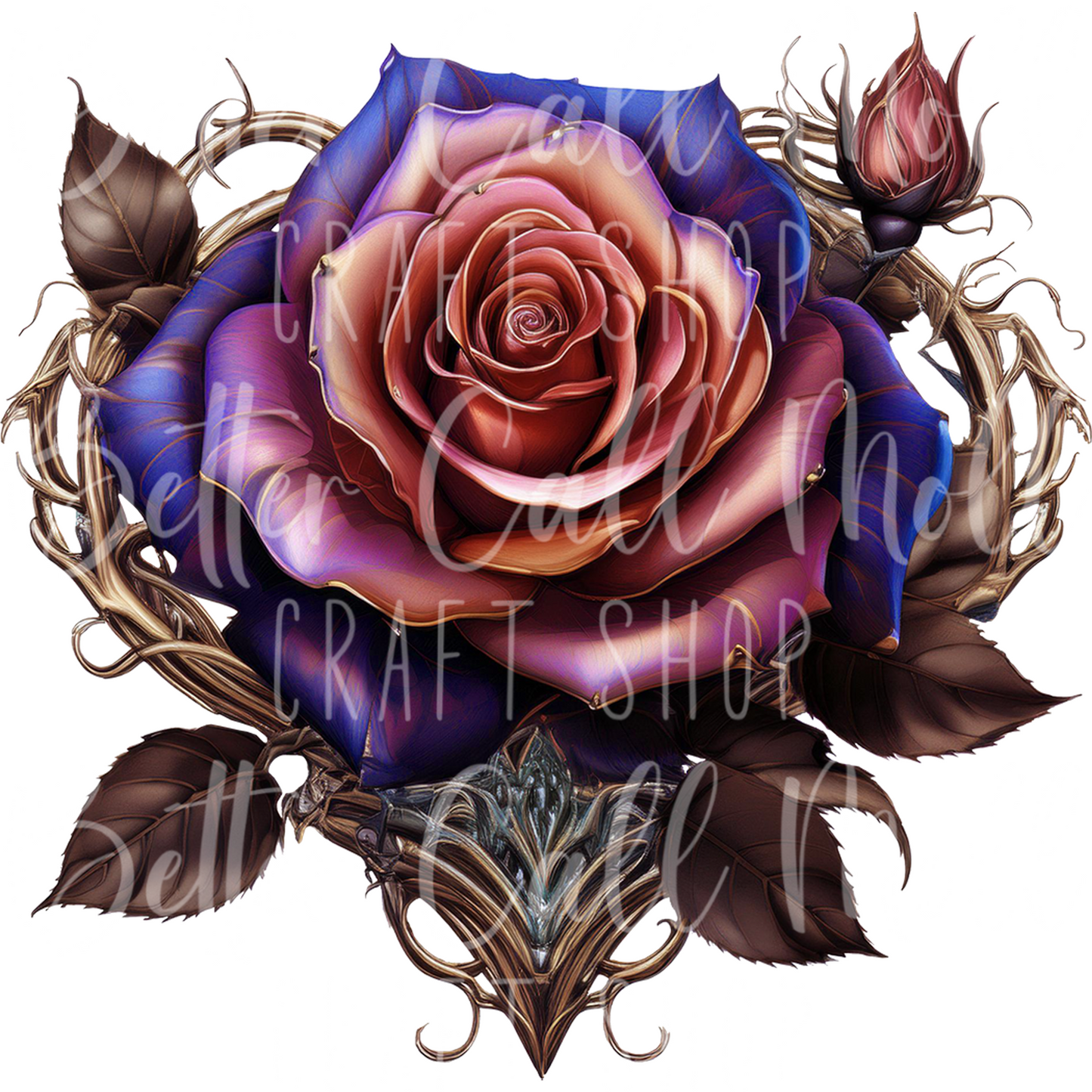 D163 - Colorful Rose UV DTF Decal