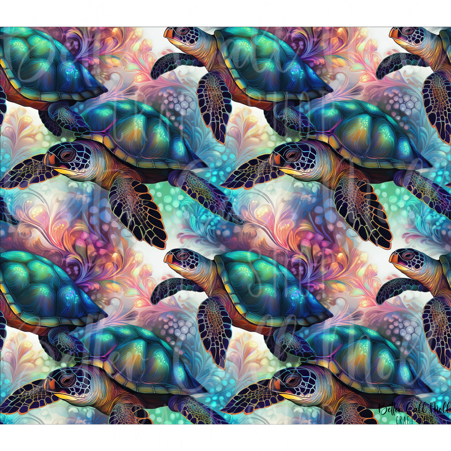 Sea Turtles 1 Digital Tumbler Wrap