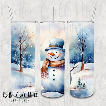 Snowman Digital Tumbler Wrap