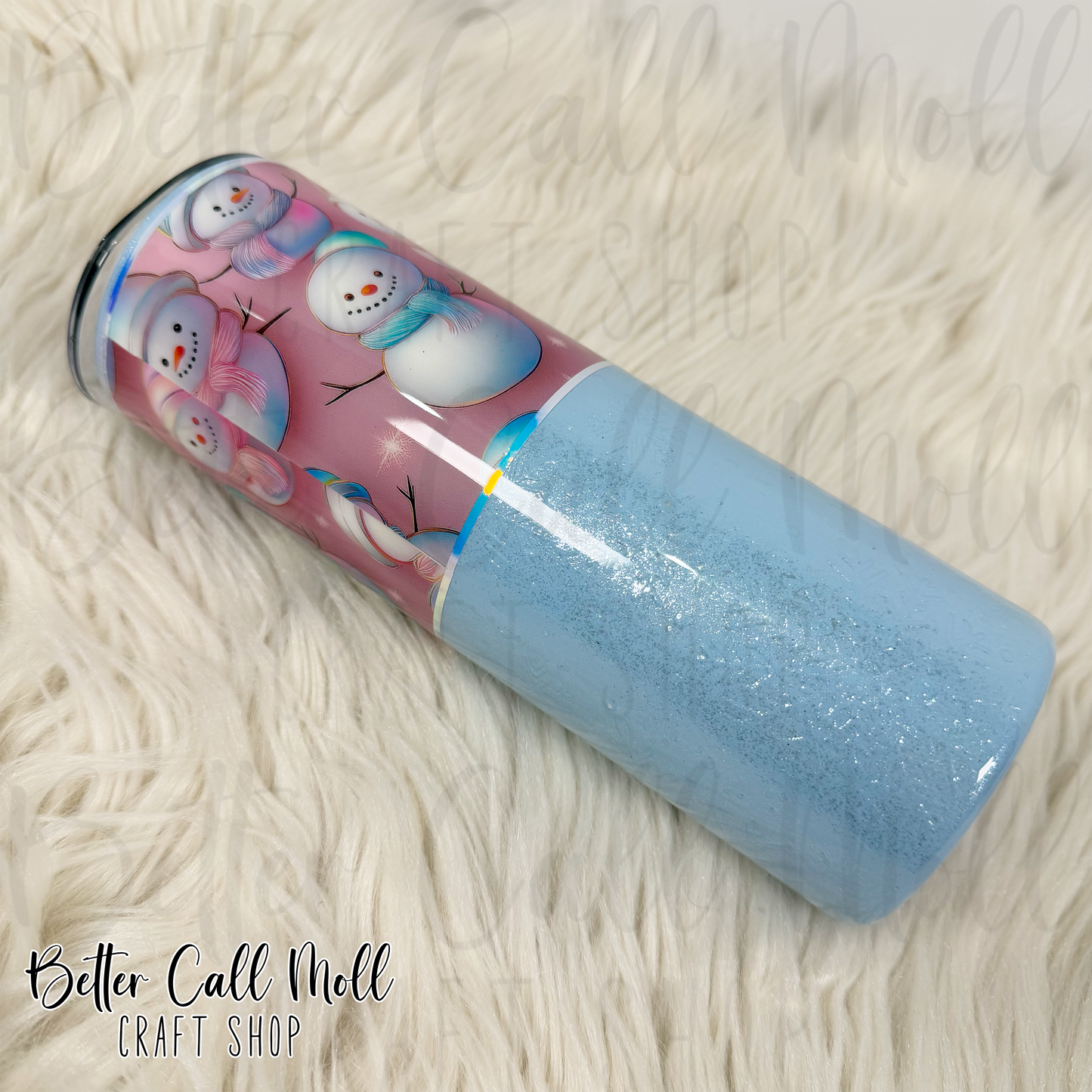 20oz Snowmen and Snowflakes Insulated Stainless Steel Coated Tumbler