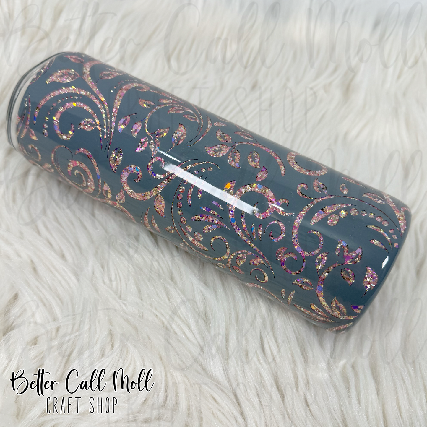 20oz Tooled Leather Peekaboo Insulated Stainless Steel Coated Tumbler