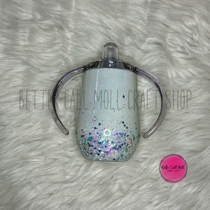 12oz Unicorn Glitter Insulated Stainless Steel Sippy Coated Tumbler