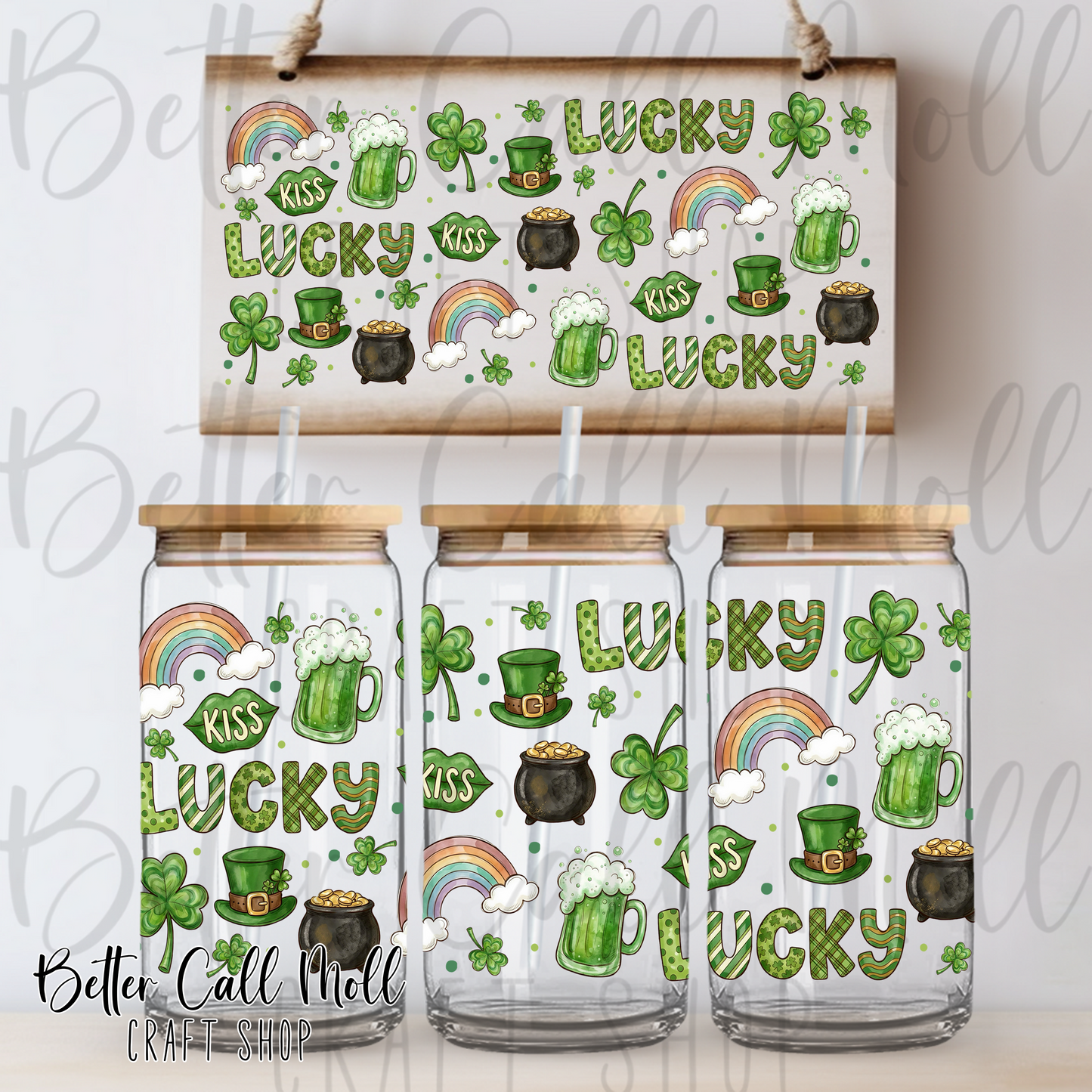 Lucky UV DTF 16oz Tumbler Wrap