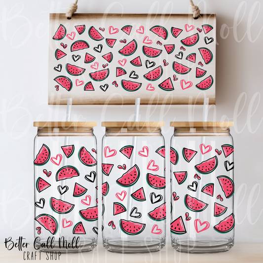 W154 - Watermelon UV DTF 16oz Tumbler Wrap