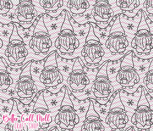 Festive Gnomes Digital Tumbler Template