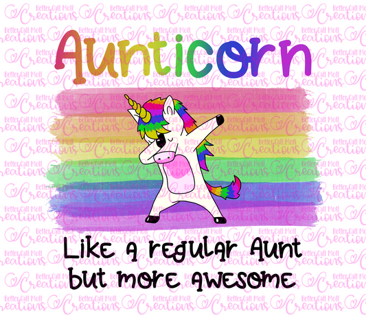 Aunticorn Rainbow PNG