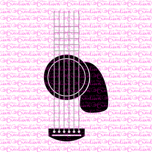 Guitar Face and Strings SVG and PNG
