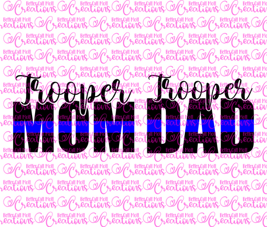 Trooper Mom and Trooper Dad SVG and PNG