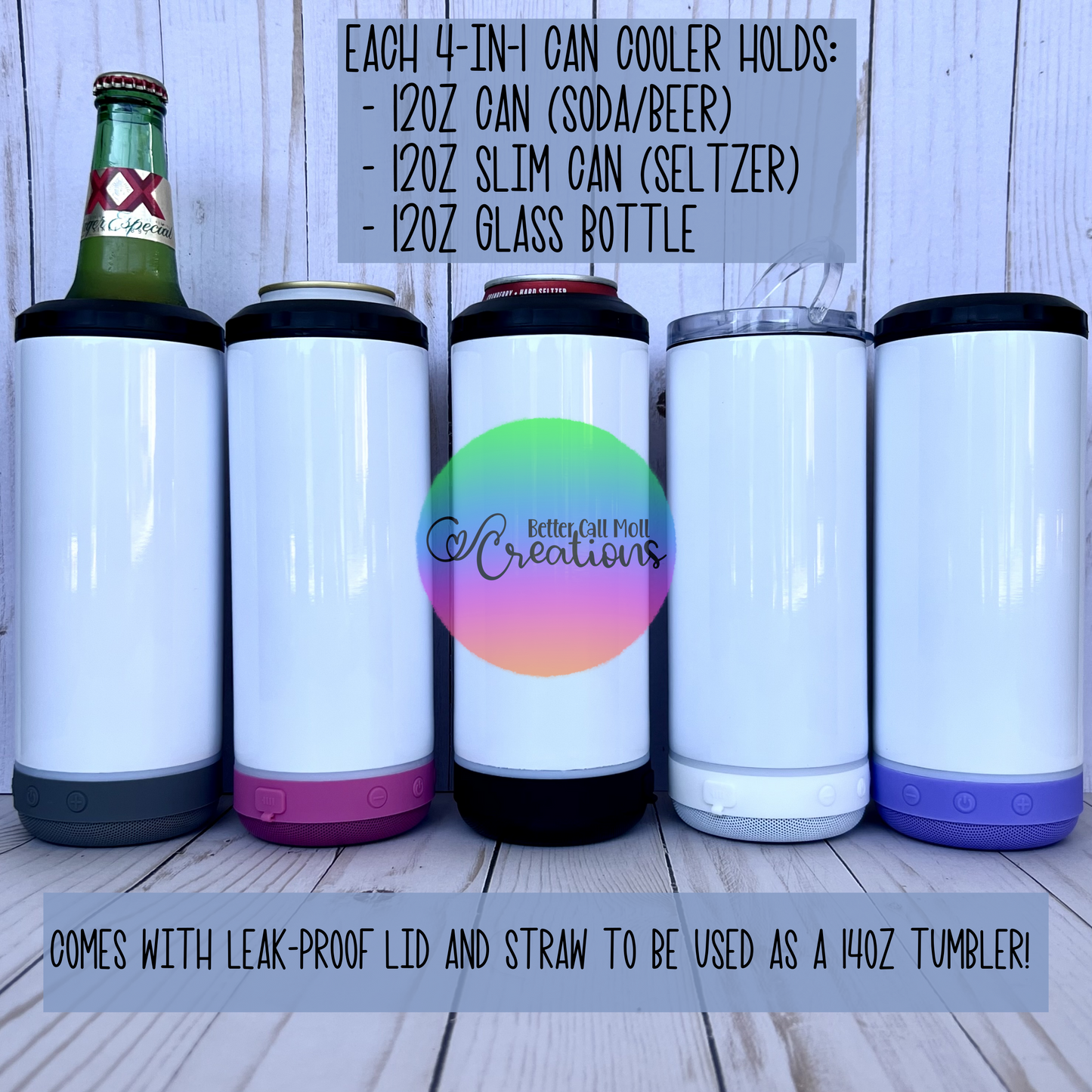 16oz Craft Can Cooler, Stainless, Glossy