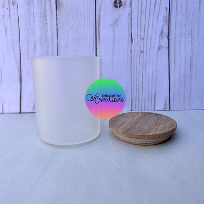 10oz Frosted Glass Sublimation Jar