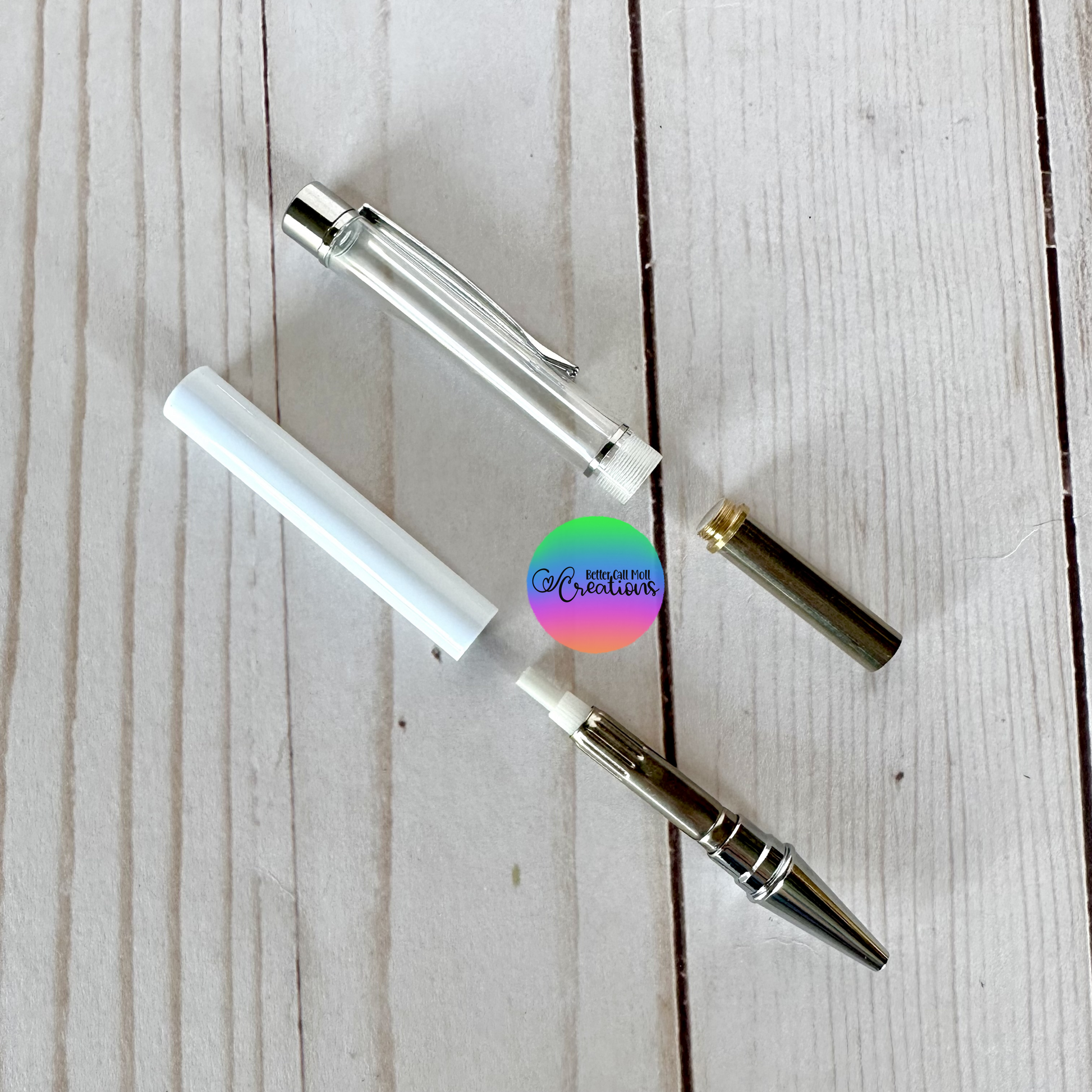 Refillable SUBLIMATION Pen, Silver Ball Point Pen Blanks