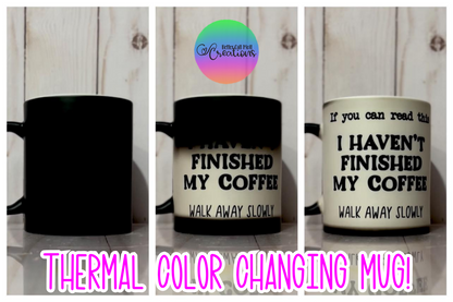 Thermal Black to White 11oz Sublimation Ceramic Mug