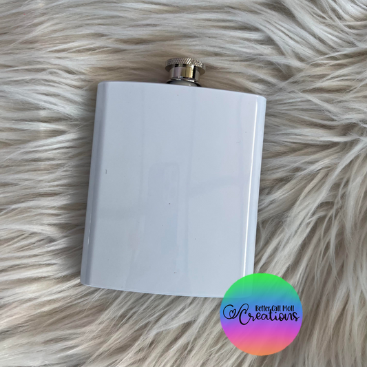 8oz Glossy Sublimation Flask