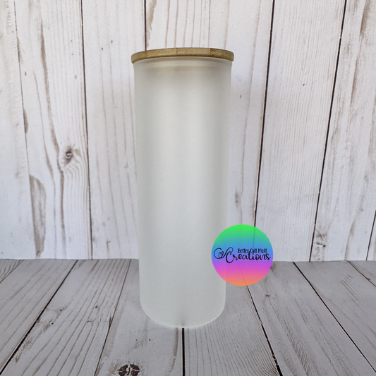 25oz Frosted Glass Sublimation Tumbler