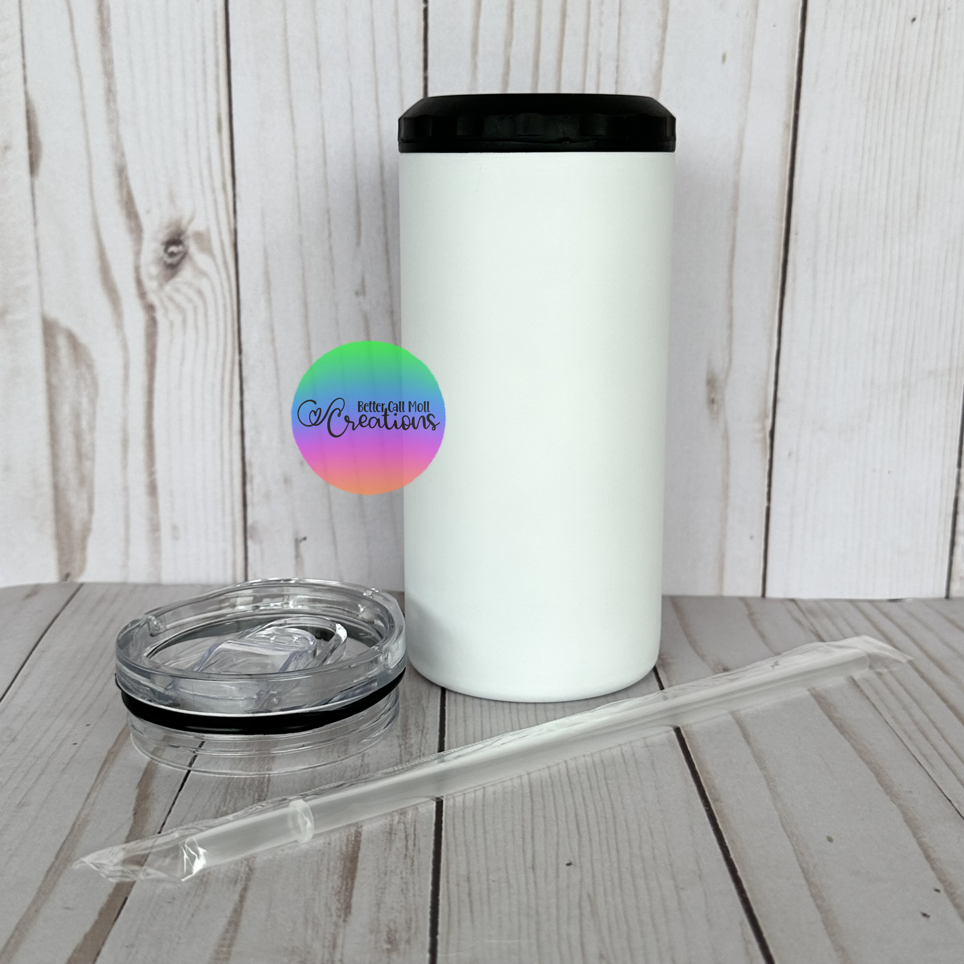 16 oz. 4 in 1 Can Cooler, Coozies White Straight Blank Sublimation Tumbler