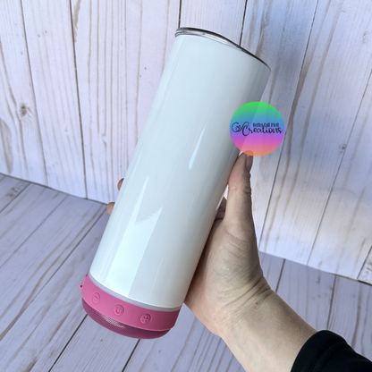 Bluetooth Speaker 20oz Glossy Sublimation Tumbler