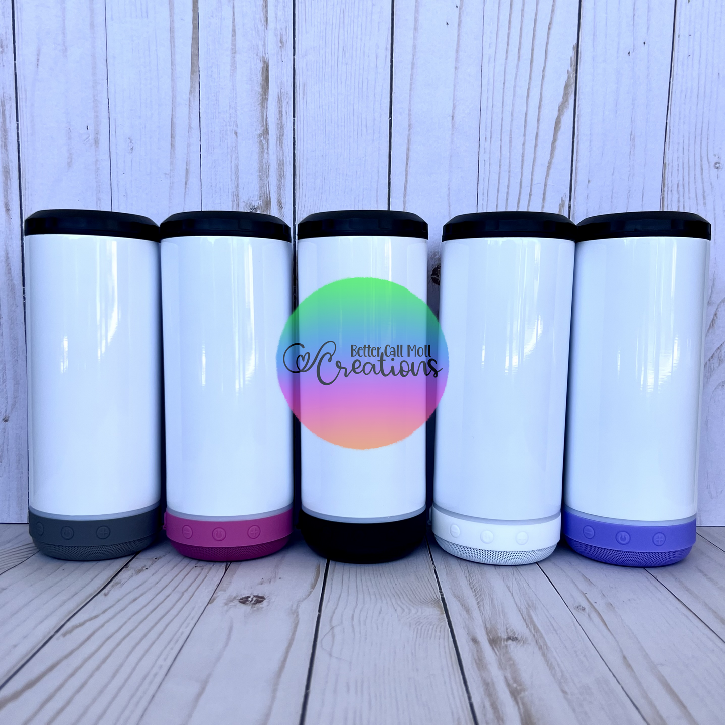 Bluetooth Speaker 4-in-1 Can Cooler Glossy Sublimation Tumbler – Better  Call Moll Craft Shop